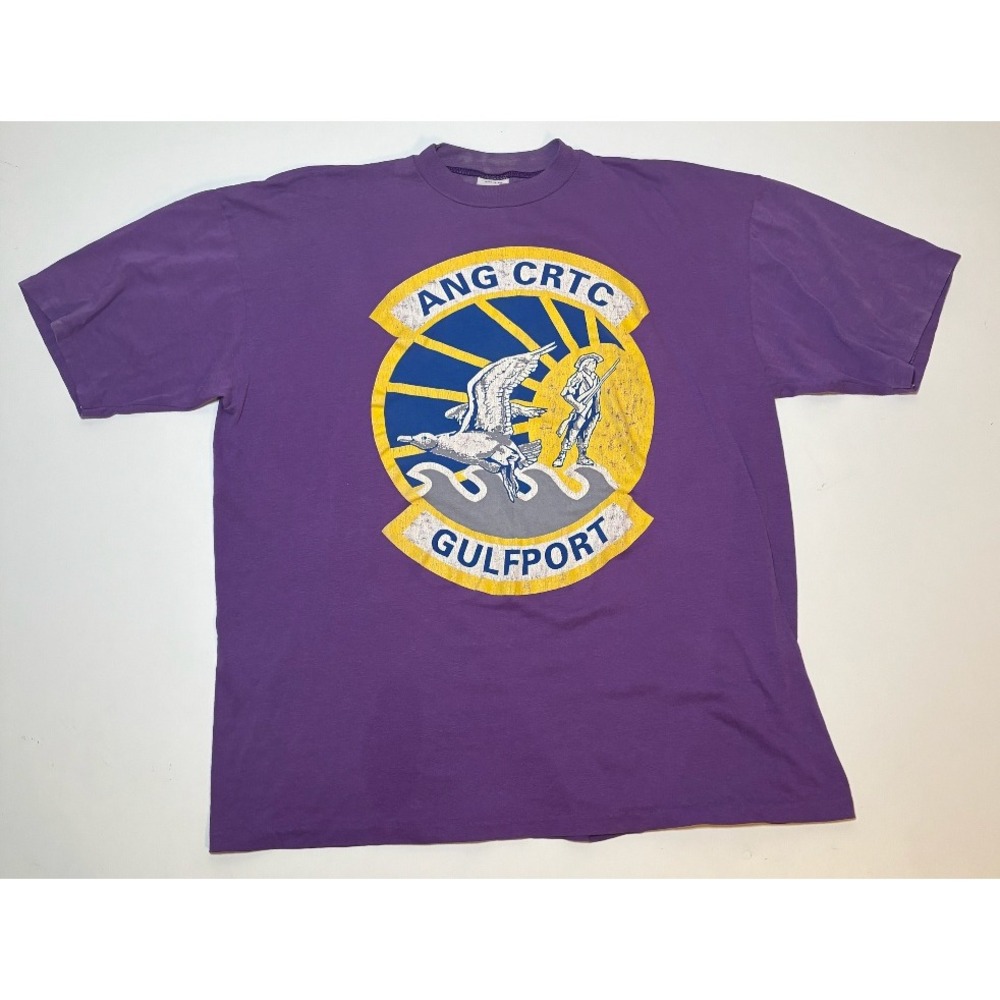 Vintage Men's ANG CRTC GULFPORT Single Stitch T-shirt | XL